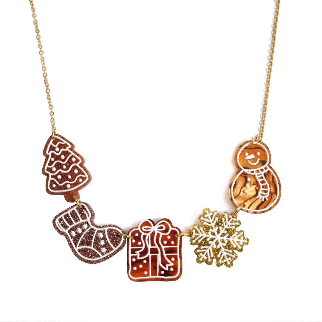 gingerbread cookies necklace