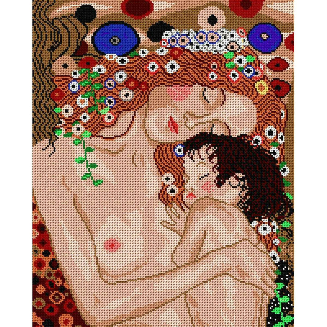 Needlepoint canvas for halfstitch without yarn after Gustav Klimt - Mother and Child 1212M
