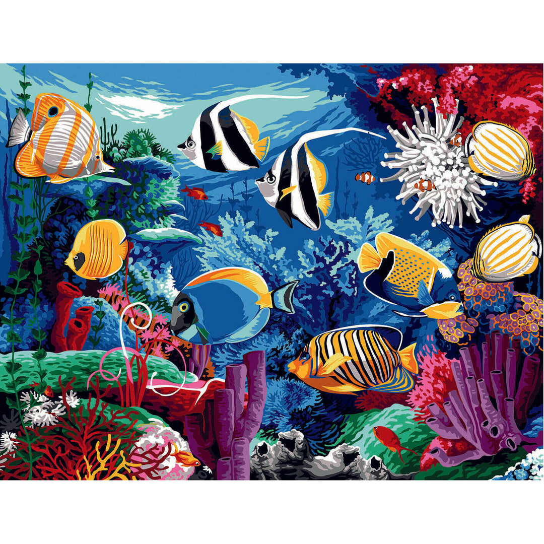 Needlepoint canvas for halfstitch without yarn Aquarium MRC15247 Margot de Paris Printed Tapestry Canvas