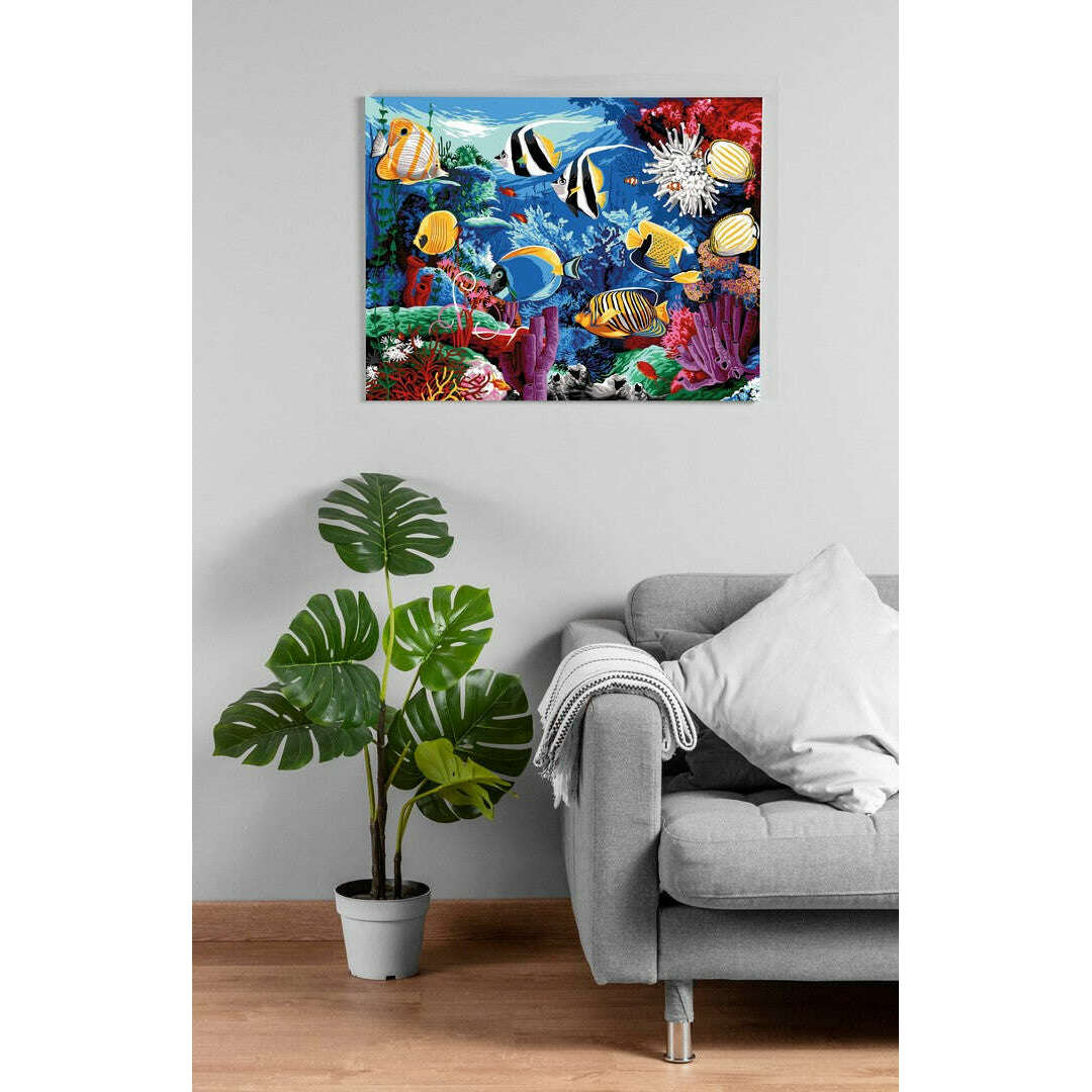 Needlepoint canvas for halfstitch without yarn Aquarium MRC15247 Margot de Paris Printed Tapestry Canvas