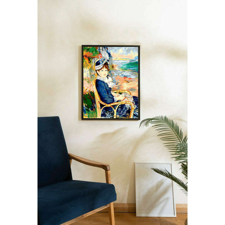 Needlepoint canvas for halfstitch without yarn At The Edge Of The Sea After Auguste
Renoir SE981.170 Seg De Paris Printed Tapestry Canvas