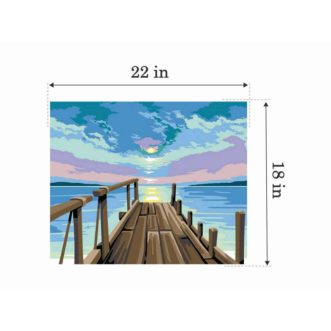 Needlepoint canvas for halfstitch without yarn At The End Of The World MRC1345183 Margot de Paris Printed Tapestry Canvas