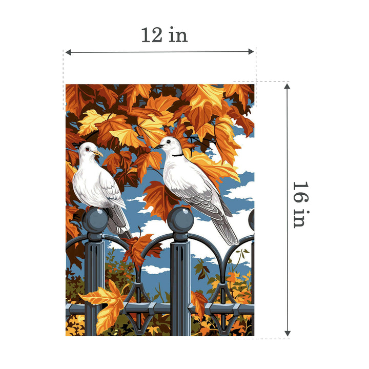 Needlepoint canvas for halfstitch without yarn Autumn and Wrought Iron Canvas SE926.301 Seg De Paris Printed Tapestry Canvas