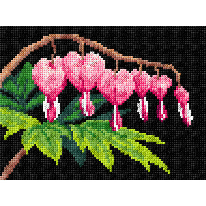 Needlepoint canvas for halfstitch without yarn Bleeding Hearts 3561F