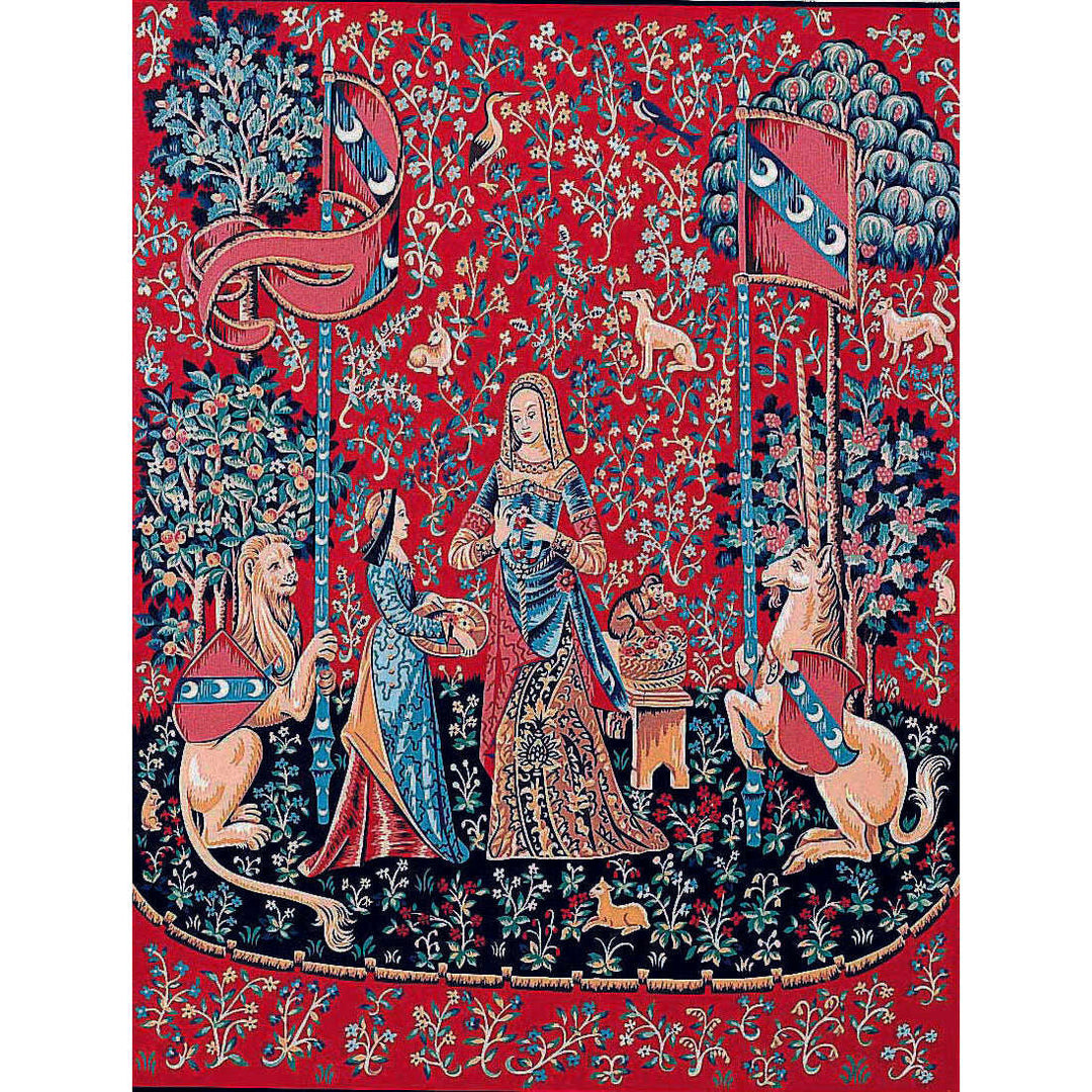 Needlepoint canvas for halfstitch without yarn Can.Seul Lady With A Unicorn MRC1432204 Margot de Paris Printed Tapestry Canvas