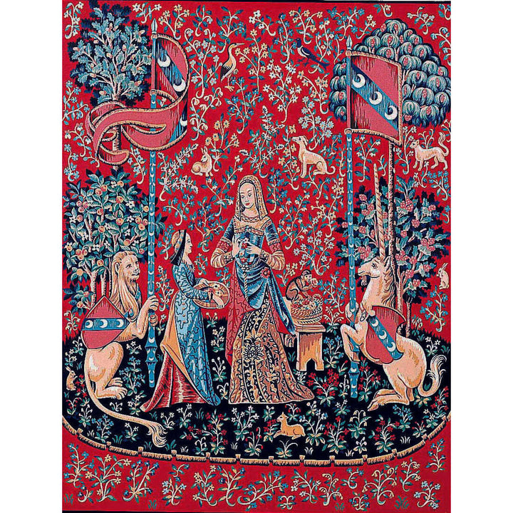 Needlepoint canvas for halfstitch without yarn Can.Seul Lady With A Unicorn MRC1432204 Margot de Paris Printed Tapestry Canvas
