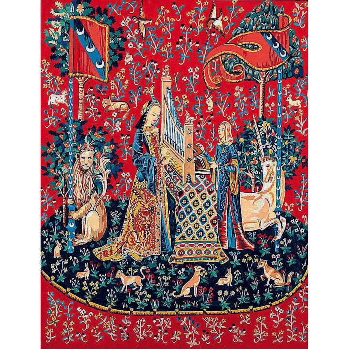 Needlepoint canvas for halfstitch without yarn Can.Seul Lady With A Unicorn MRC1432206 Margot de Paris Printed Tapestry Canvas