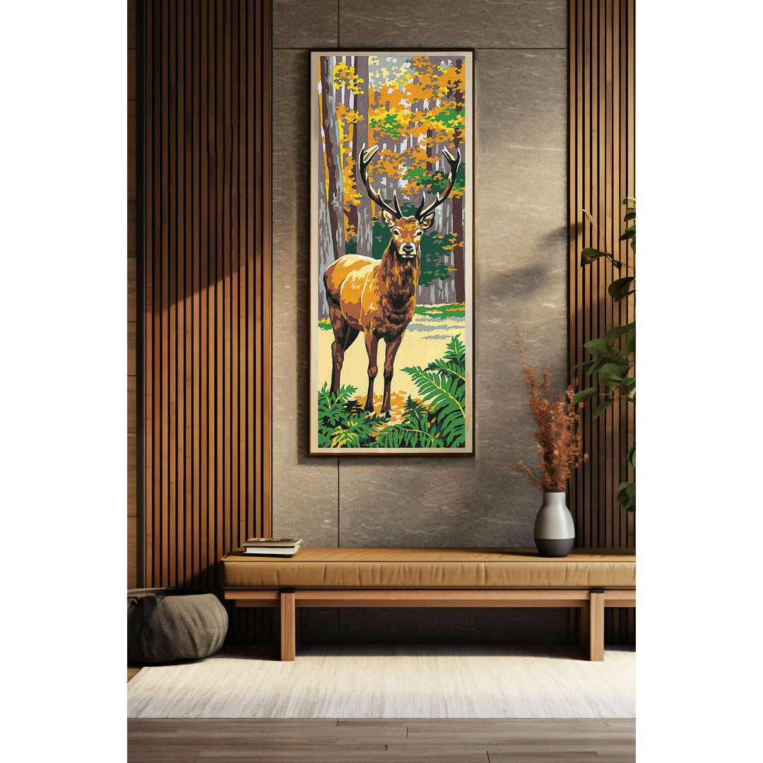 Needlepoint canvas for halfstitch without yarn Can.The Deer SE950.91 Seg De Paris Printed Tapestry Canvas