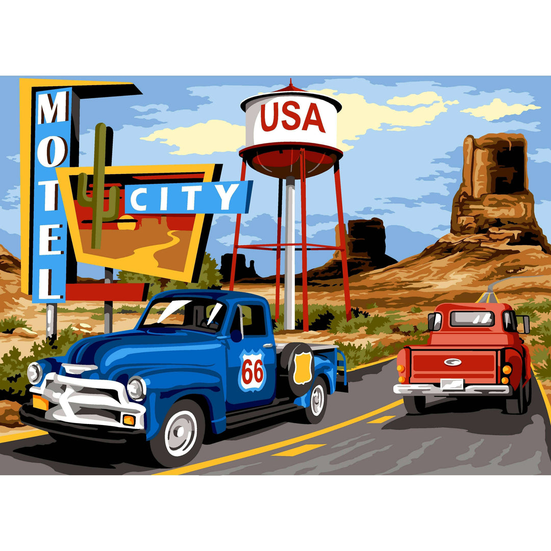 Needlepoint canvas for halfstitch without yarn Canvas Motel 66 SE929.714 Seg De Paris Printed Tapestry Canvas
