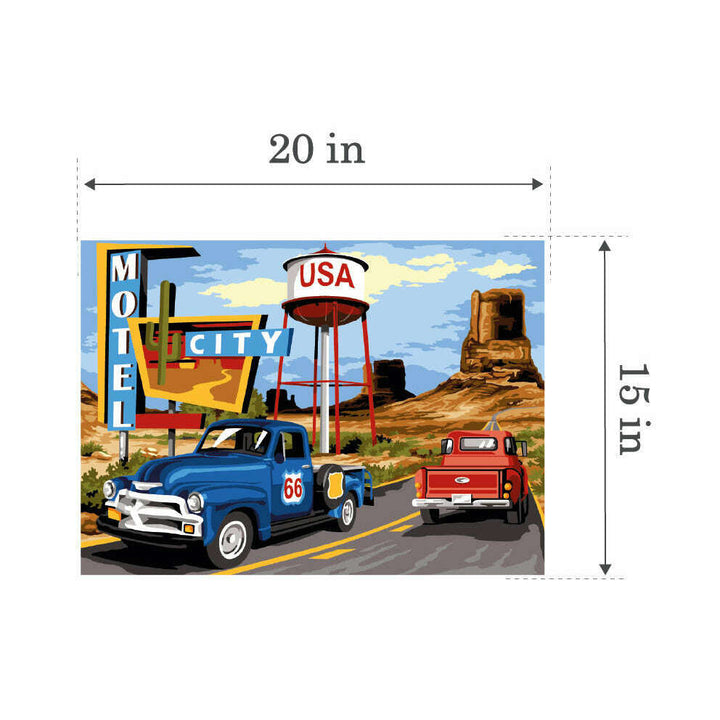 Needlepoint canvas for halfstitch without yarn Canvas Motel 66 SE929.714 Seg De Paris Printed Tapestry Canvas