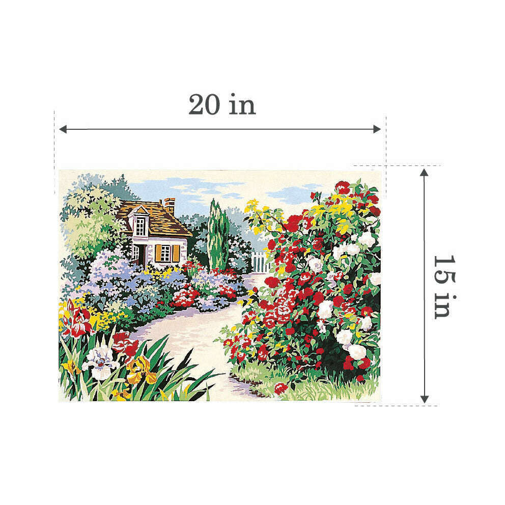 Needlepoint canvas for halfstitch without yarn Canvas Rose SE929.287 Seg De Paris Printed Tapestry Canvas