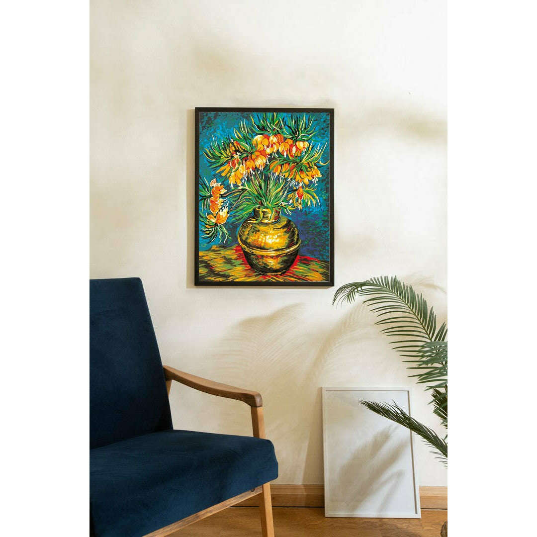 Needlepoint canvas for halfstitch without yarn Canvas The Fritillaries SE981.108 Seg De Paris Printed Tapestry Canvas