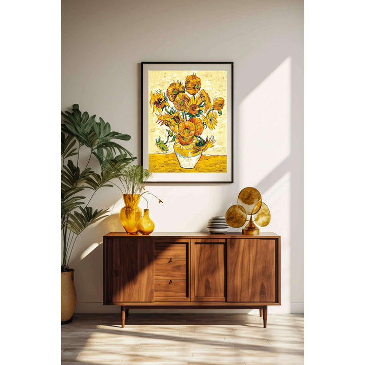 Needlepoint canvas for halfstitch without yarn Canvas The Sunflowers SE981.109 Seg De Paris Printed Tapestry Canvas
