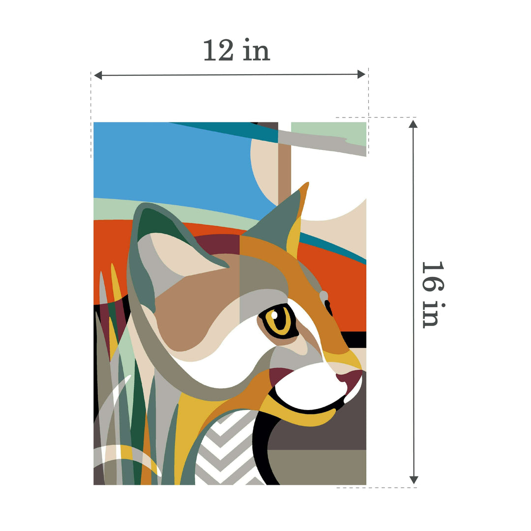 Needlepoint canvas for halfstitch without yarn Cat Art SE926.367 Seg De Paris Printed Tapestry Canvas