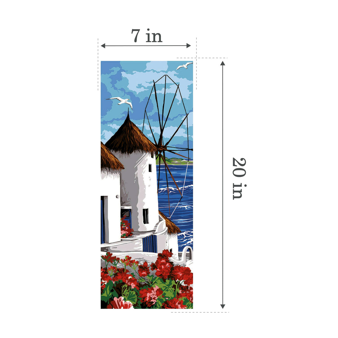 Needlepoint canvas for halfstitch without yarn Cyclades Mill SE950.147 Seg De Paris Printed Tapestry Canvas