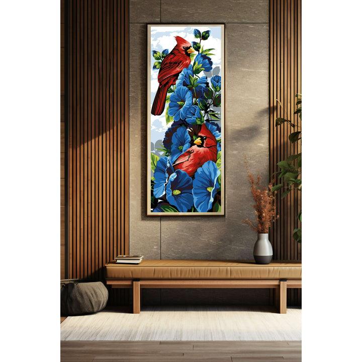 Needlepoint canvas for halfstitch without yarn Feather and Petal SE950.159 Seg De Paris Printed Tapestry Canvas