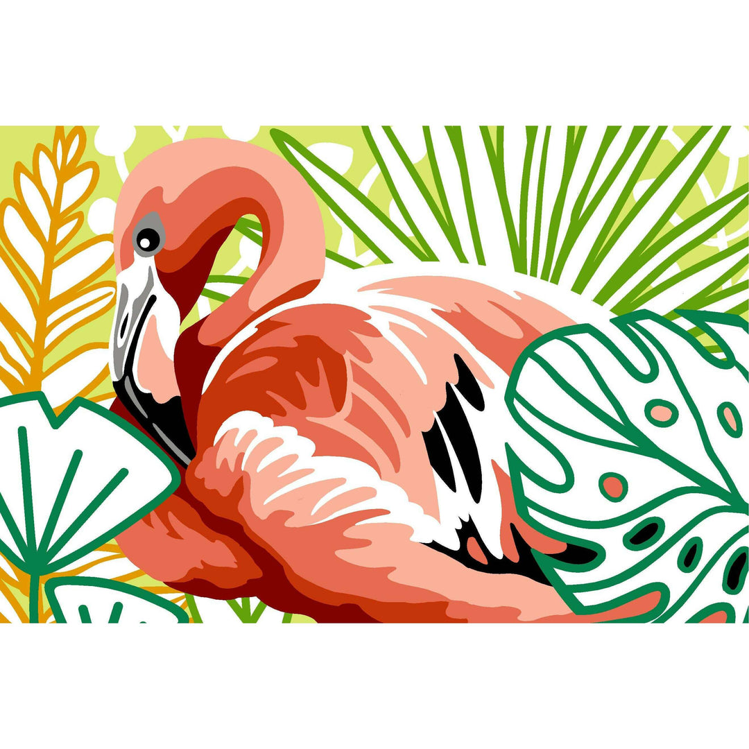 Needlepoint canvas for halfstitch without yarn Flamingo Unit SEU928.393 Seg De Paris Printed Tapestry Canvas