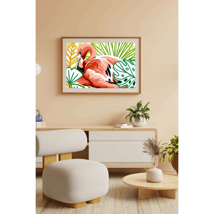 Needlepoint canvas for halfstitch without yarn Flamingo Unit SEU928.393 Seg De Paris Printed Tapestry Canvas