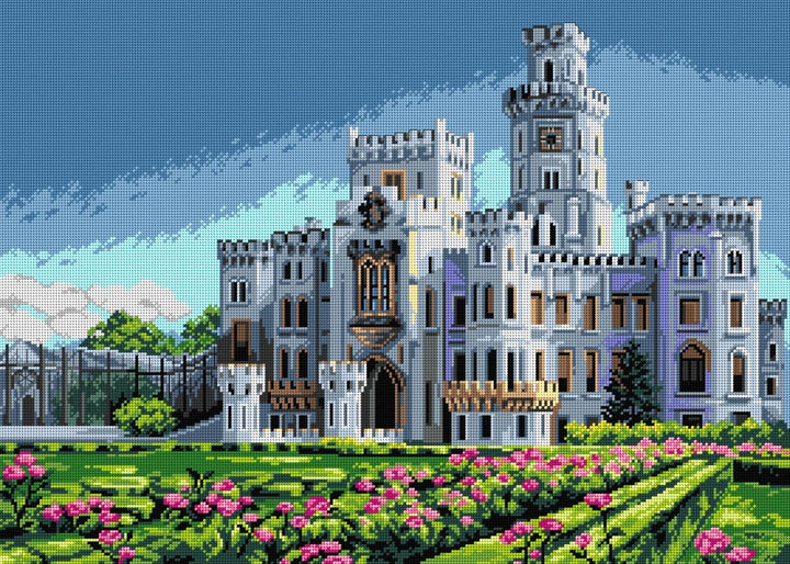 Needlepoint canvas for halfstitch without yarn Hluboka Castle 2992R