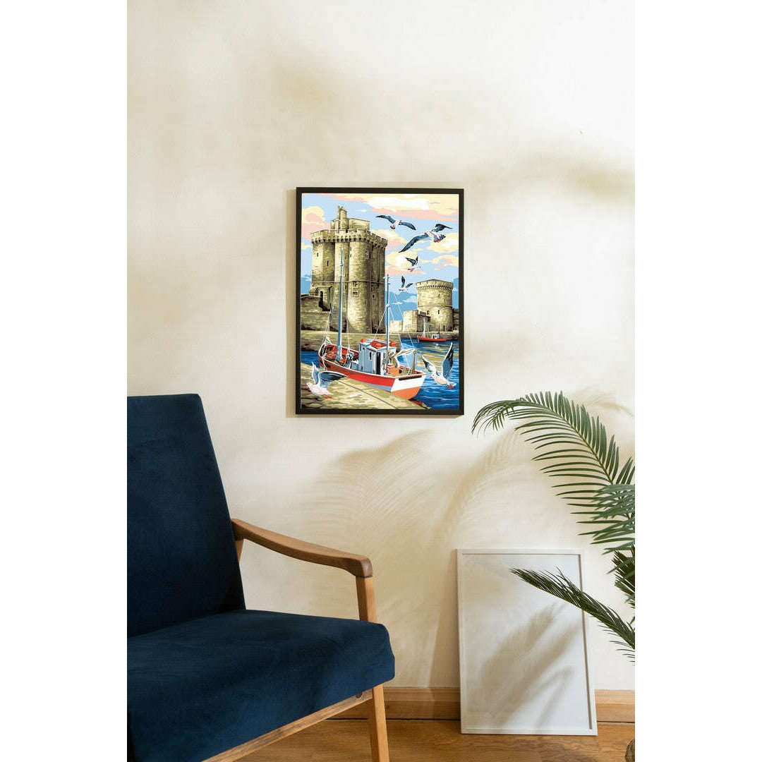 Needlepoint canvas for halfstitch without yarn La Rochelle SE929.389 Seg De Paris Printed Tapestry Canvas