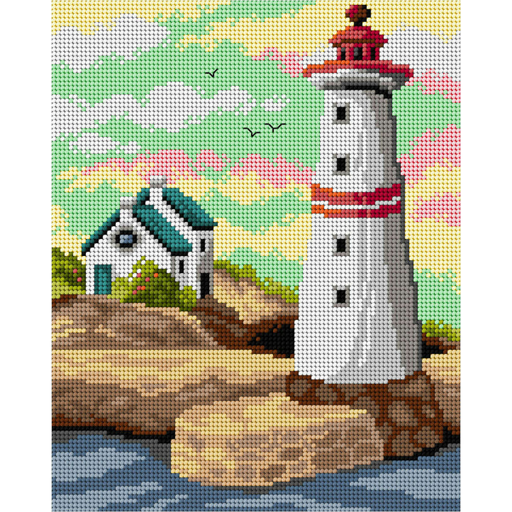 Needlepoint canvas for halfstitch without yarn  Lighthouse 3590H