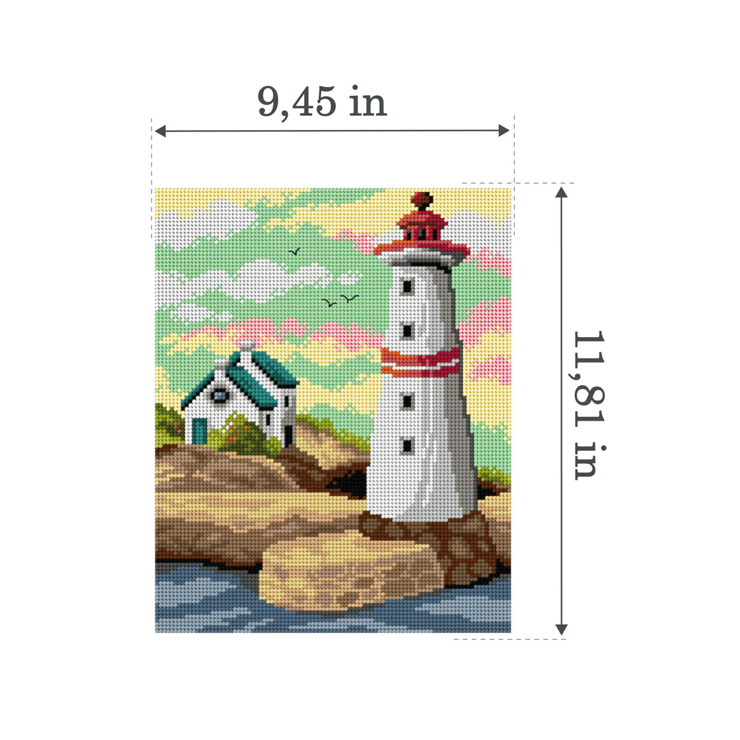 Needlepoint canvas for halfstitch without yarn  Lighthouse 3590H