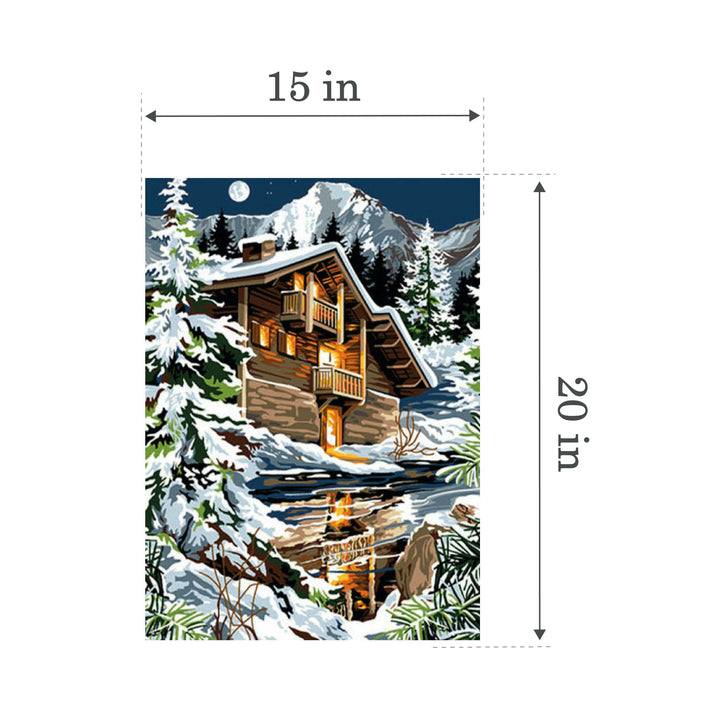 Needlepoint canvas for halfstitch without yarn Night Blue SE929.565 Seg De Paris Printed Tapestry Canvas
