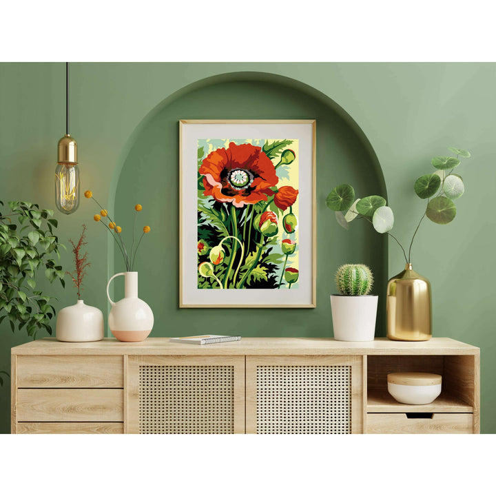 Needlepoint canvas for halfstitch without yarn Poppy SEU928.338 Seg De Paris Printed Tapestry Canvas