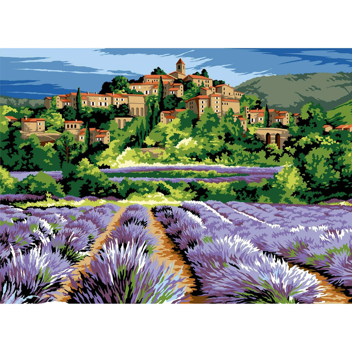 Needlepoint canvas for halfstitch without yarn Provencal Citadel SE929.657 Seg De Paris Printed Tapestry Canvas