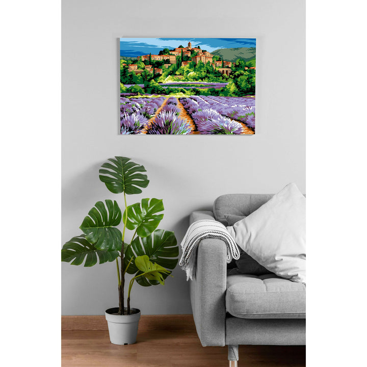 Needlepoint canvas for halfstitch without yarn Provencal Citadel SE929.657 Seg De Paris Printed Tapestry Canvas