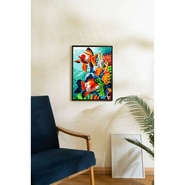 Needlepoint canvas for halfstitch without yarn Seabed SE929.695 Seg De Paris Printed Tapestry Canvas