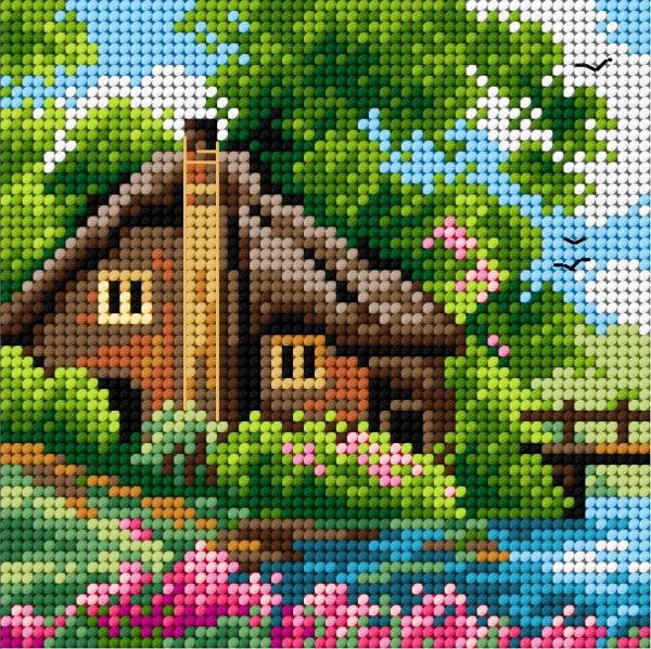Needlepoint canvas for halfstitch without yarn Summer 2561D - Printed Tapestry Canvas