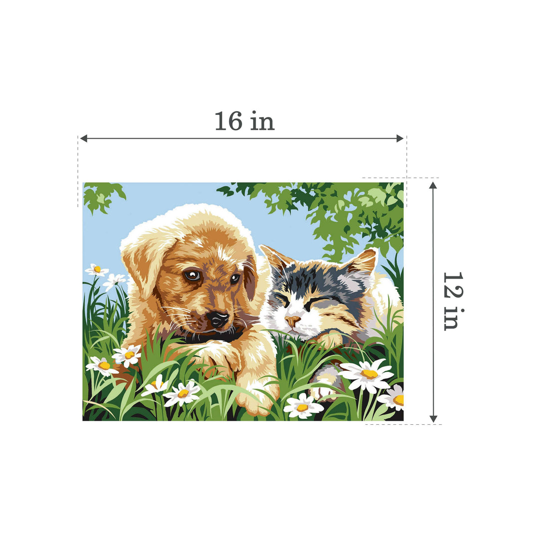 Needlepoint canvas for halfstitch without yarn Summer Hug SE926.210 Seg De Paris Printed Tapestry Canvas