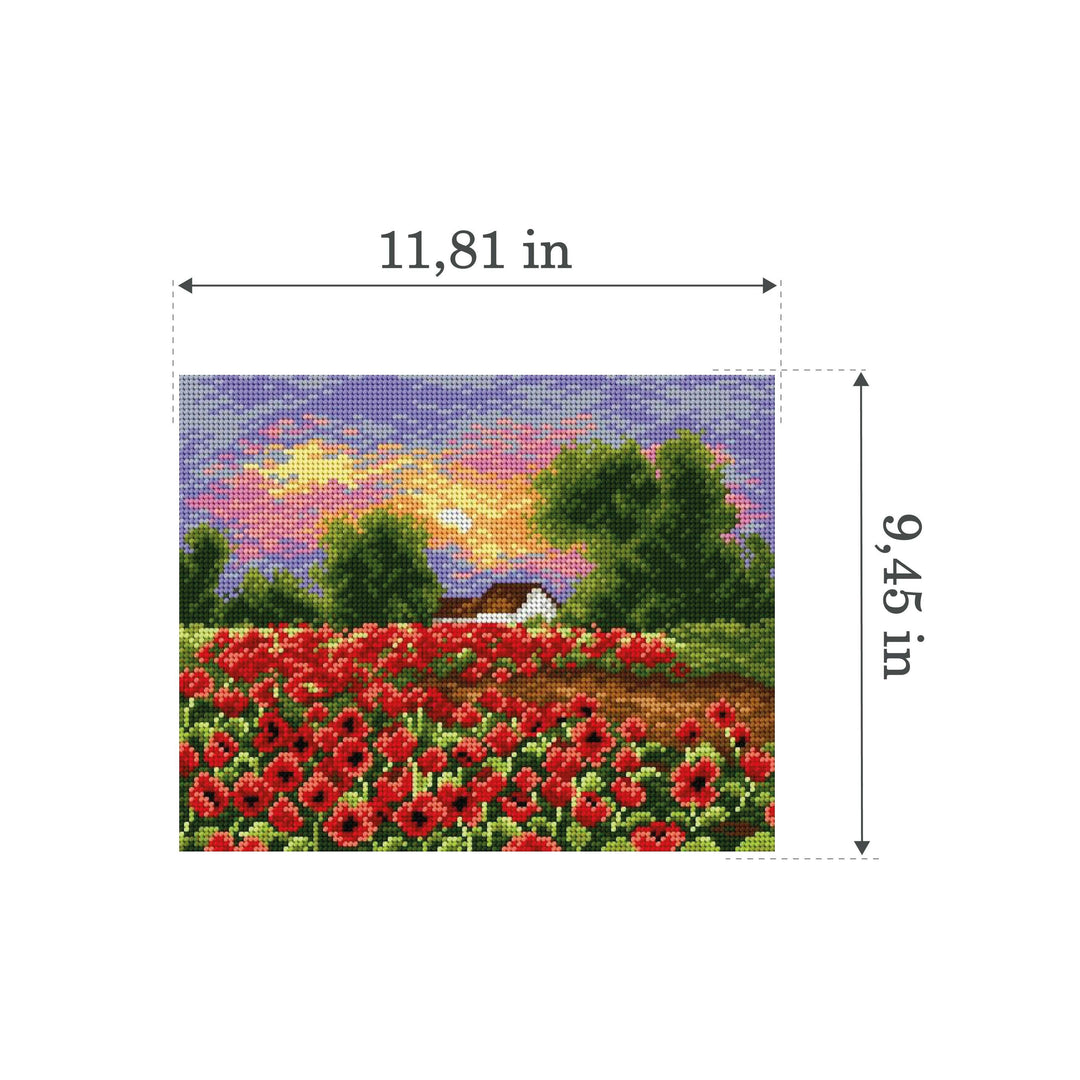 Needlepoint canvas for halfstitch without yarn Summer Meadow 2182H - Printed Tapestry Canvas