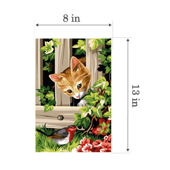 Needlepoint canvas for halfstitch without yarn The Barrier SEU928.368 Seg De Paris Printed Tapestry Canvas