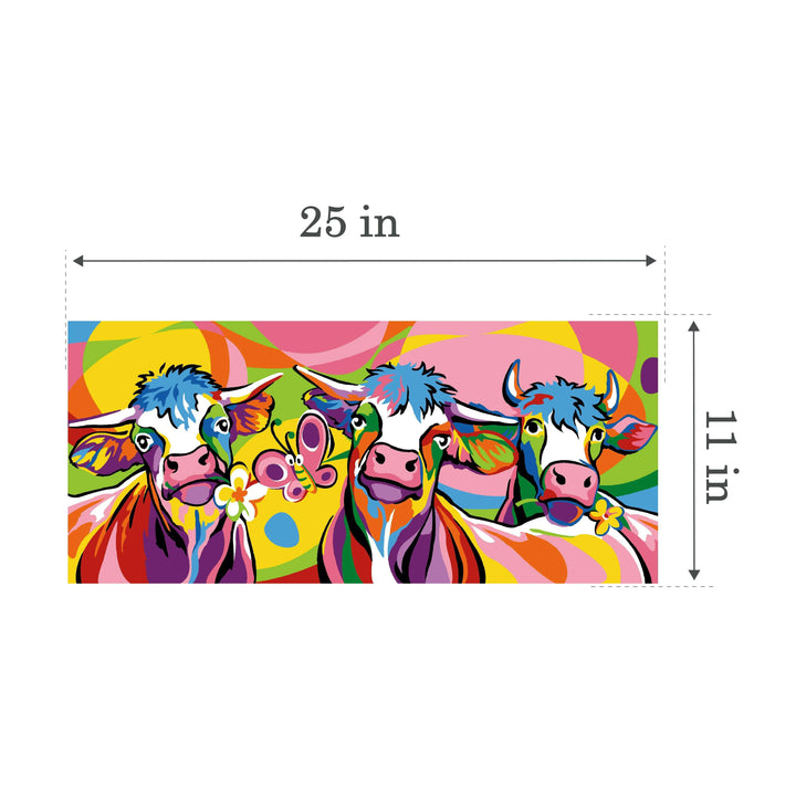 Needlepoint canvas for halfstitch without yarn The Cows SE934.02 Seg De Paris Printed Tapestry Canvas