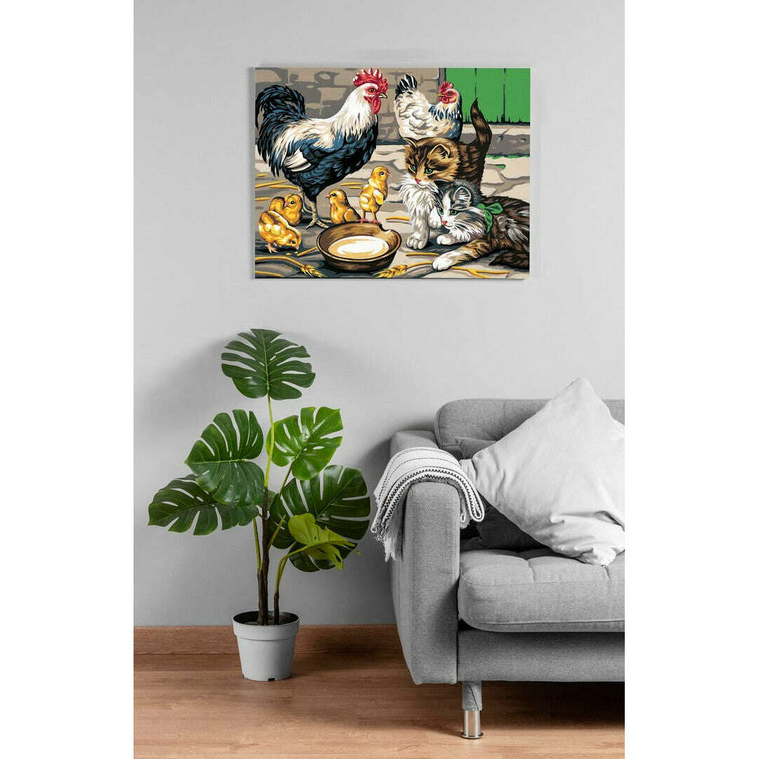 Needlepoint canvas for halfstitch without yarn The Little Curious MRC1531331 Margot de Paris Printed Tapestry Canvas