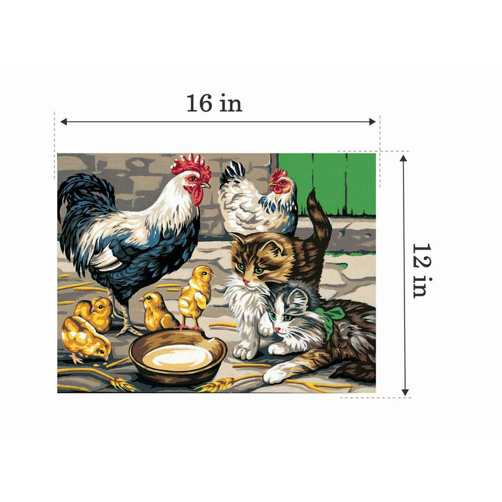 Needlepoint canvas for halfstitch without yarn The Little Curious MRC1531331 Margot de Paris Printed Tapestry Canvas