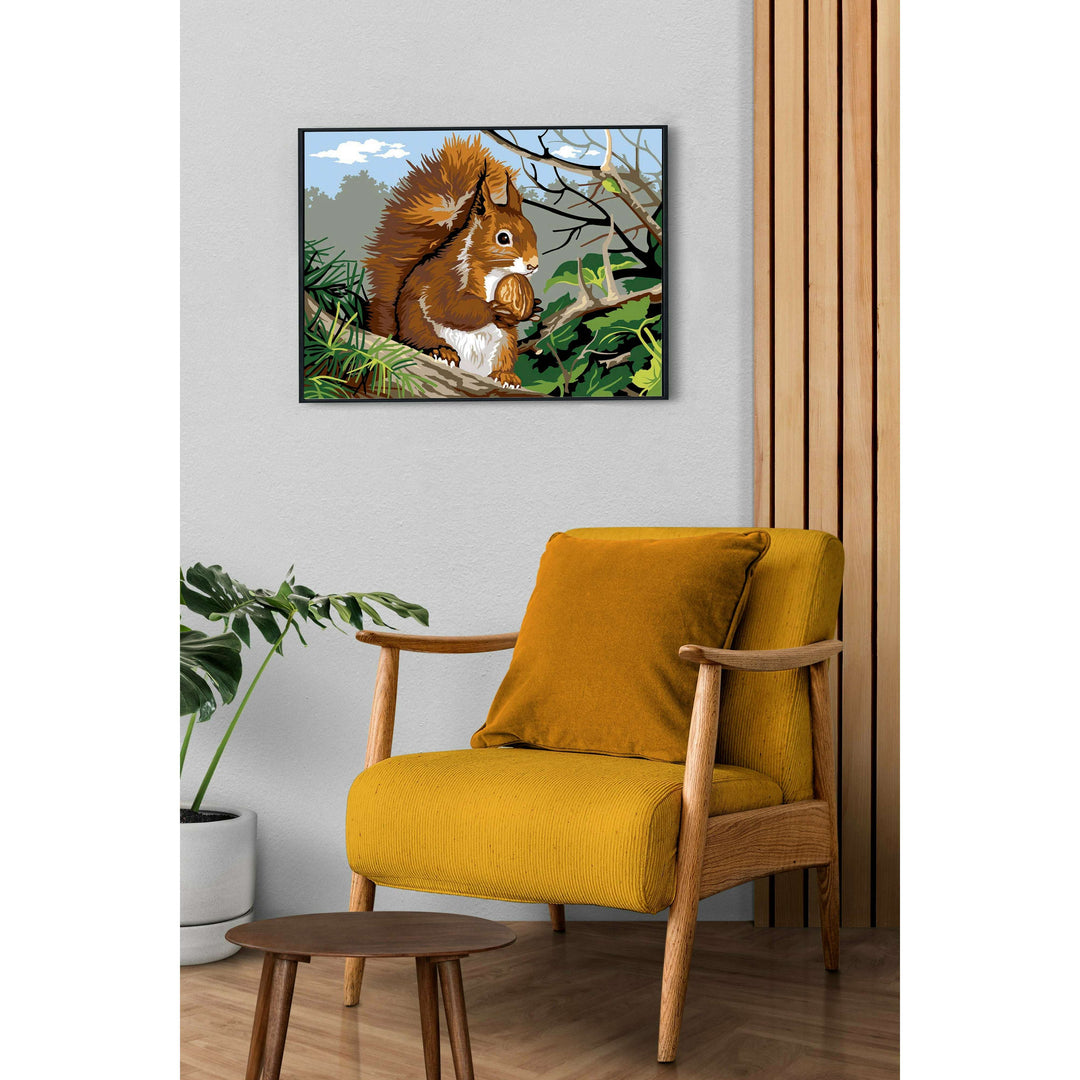 Needlepoint canvas for halfstitch without yarn The Squirrel SE926.241 Seg De Paris Printed Tapestry Canvas