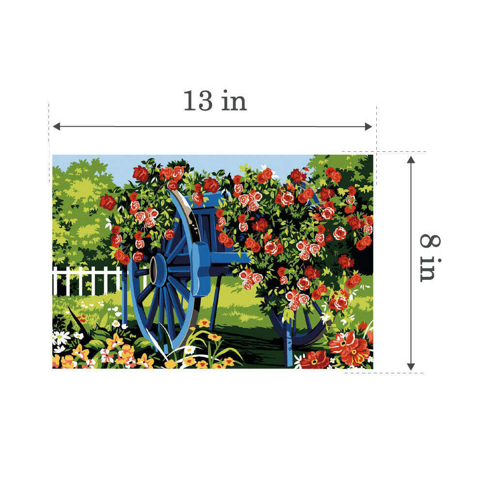 Needlepoint canvas for halfstitch without yarn Unit-The Blue Plough SEU928.351 Seg De Paris Printed Tapestry Canvas