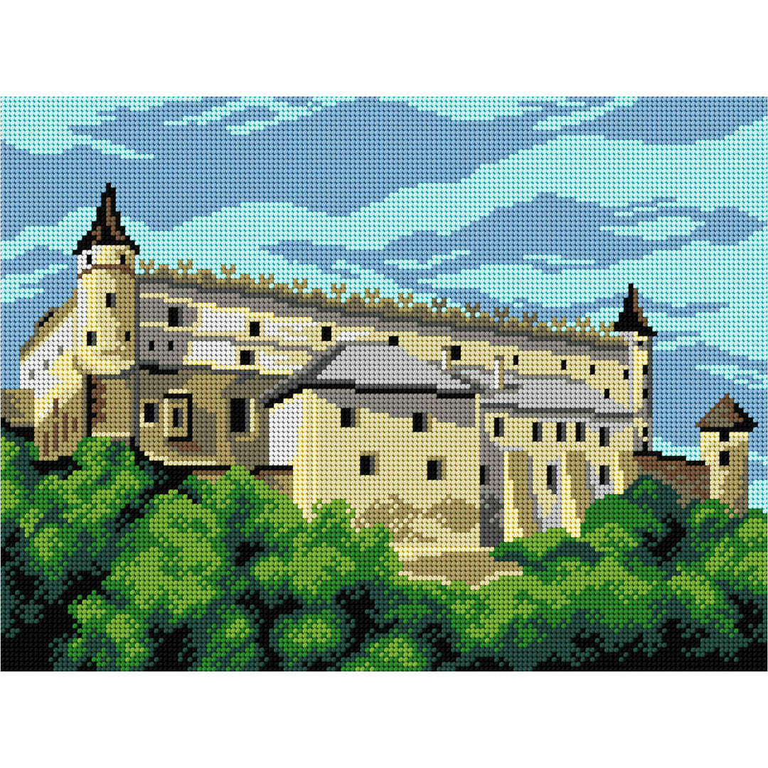 Needlepoint canvas for halfstitch without yarn  Zvolen Castle 3584J