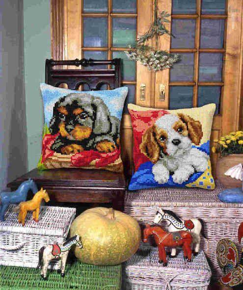 Cushion cross stitch kit  "Dog" 9523
