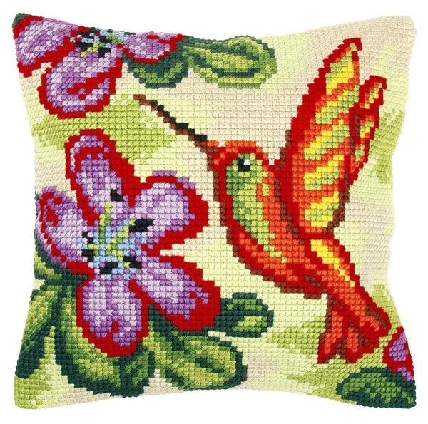 Cushion cross stitch kit "Humming bird" 9368