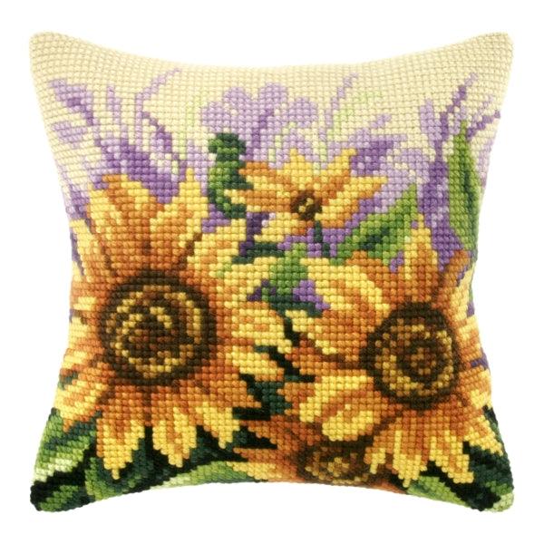 Cushion cross stitch kit  "Sunflowers on meadow" 9124