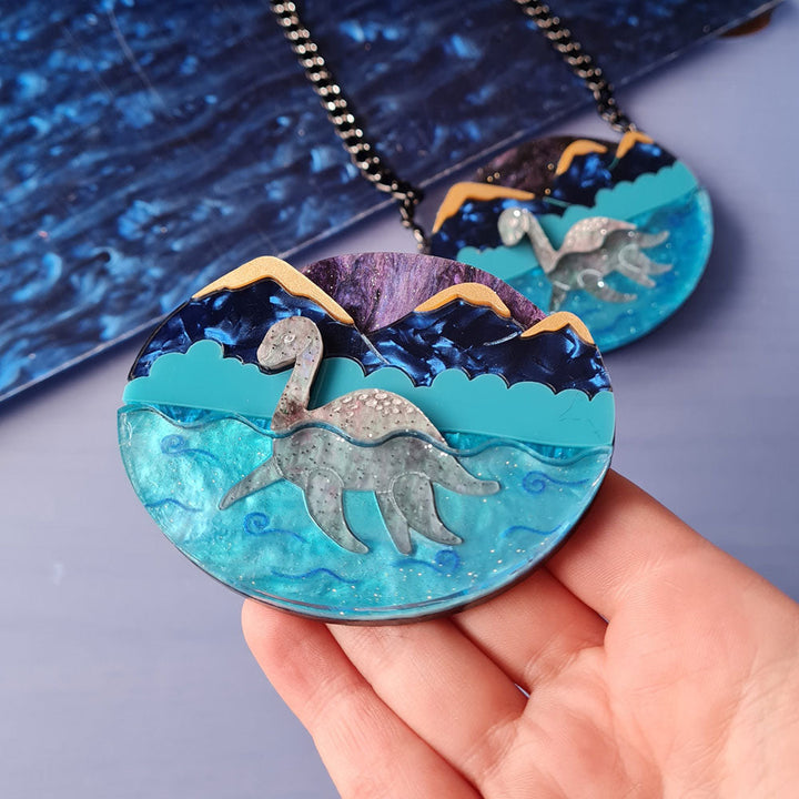 Nessie At Night Necklace by Cherryloco Jewellery 3