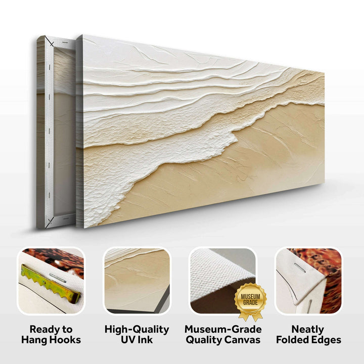 Neutral Ocean Waves Wall Art