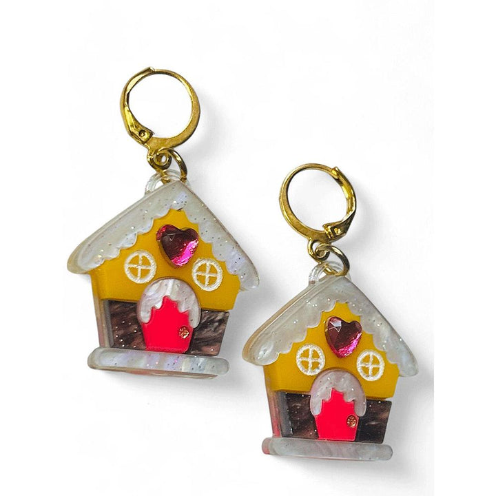 NEW! "I PICCOLINI" Earrings - Mini Marzipan House with Rhinestones image 2