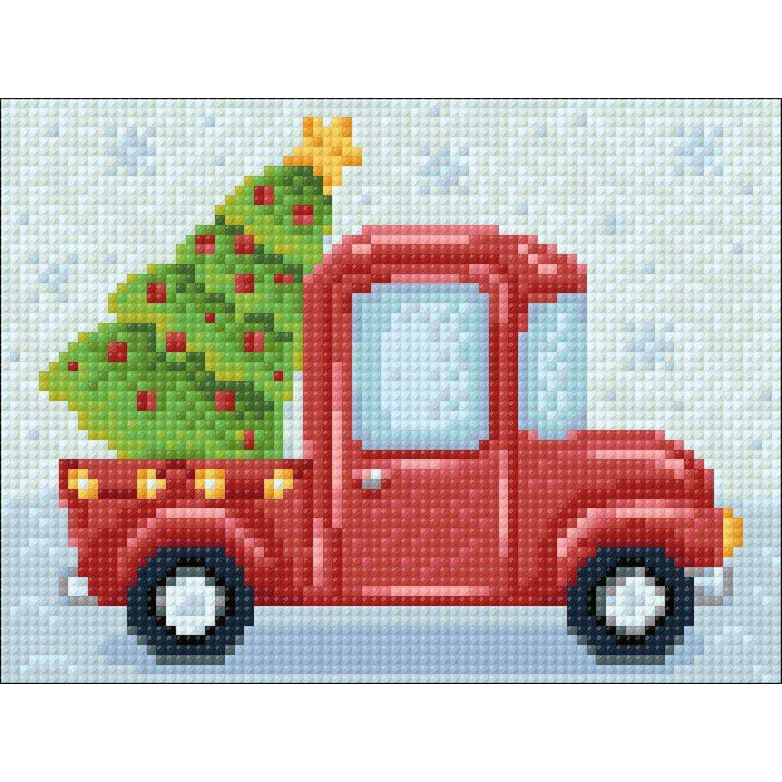 New Year Lorry CS2693 7.9 x 5.9 inches Crafting Spark Diamond Painting Kit