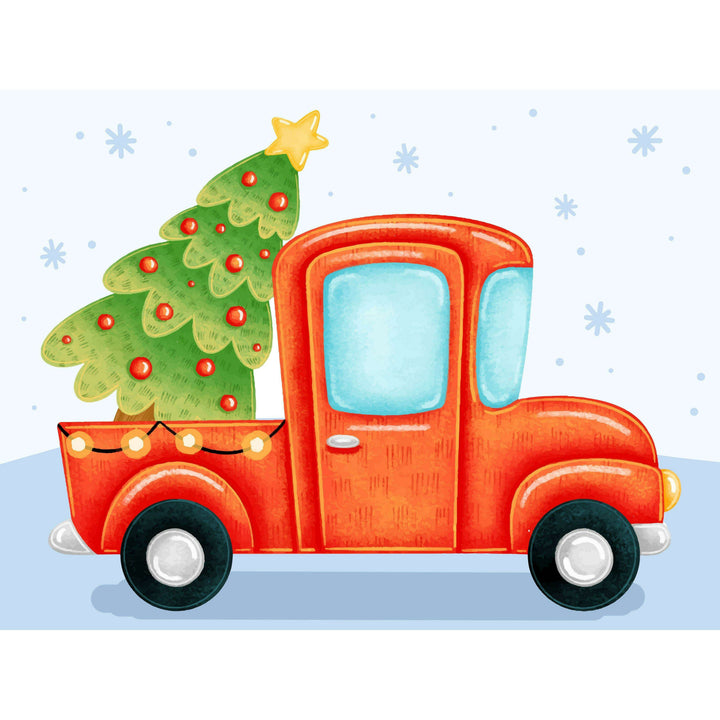 New Year Lorry CS2693 7.9 x 5.9 inches Crafting Spark Diamond Painting Kit