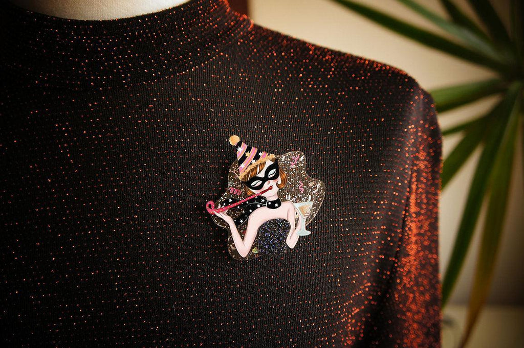 New Years Eve Party Brooch by Laliblue - Quirks!